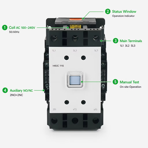 LVMA 220V/380V AC Contactor HGC CJX2 F D Tipo 25A 4P 2NO + 2NC Tornillo Método de montaje en riel Din 2P + N/C + NO + NC Configuración de <span class=keywords><strong>contacto</strong></span> - Product Image 4