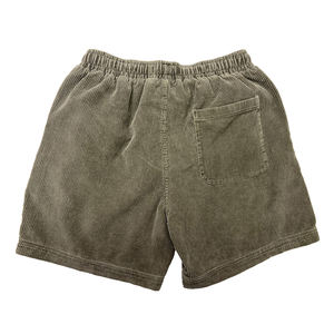 Velours côtelé uni vierge de grande taille personnalisé de 5 pouces d'entrejambe en coton biologique pour hommes, short en maille d'entraînement brodé pour hommes - Product Image 3