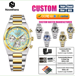 Reloj de <span class=keywords><strong>Pulsera</strong></span> de Cuarzo para Hombre LIGE 89200, Cronógrafo con Visualización de Fecha, Resistente al Agua 30M, Esfera Azul Hielo de 41mm, Brazalete de Acero Inoxidable, Estilo Ejecutivo - Product Image 1