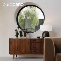 Ventanas de Aluminio con Vidrio Doble y Soldadura sin Costuras, Ventanas Arqueadas de Aluminio