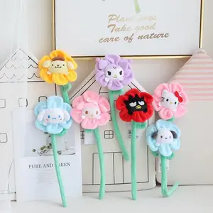 YWMX Cartoon Cute Sunflower Kuromi Plush Toy Boutique Plush Flowers Plush Melody Cinnamoroll Festival Gift