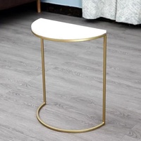 40X50cm Demi-Cercle Mur Etroit C Forme Moderne Simple Fer Art Chevet Canapé Table d'Appoint Table Basse