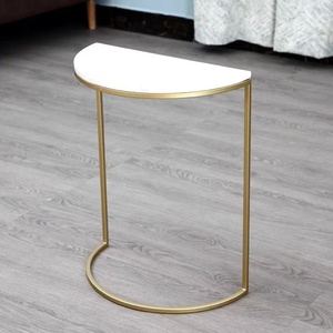 40X50cm Semicircle <strong>Narrow</strong> Wall c Shape Modern Simple Iron Art <strong>Bedside</strong> Sofa Side <strong>Table</strong> Coffee <strong>Table</strong> - Product Image 3