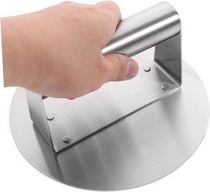 Heavy Duty 430 Stainless Steel Burgerpress Hard Wood Handle Eco-Friendly Extra Large Beef Patty Smasher for Home Commercial Use - Product Image 6