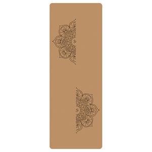 Bolster de yoga en liège TPE Super Grip Pilates 6 mm avec logo personnalisé, écologique, biodégradable, tapis de fitness professionnel pour yoghis - Product Image 3