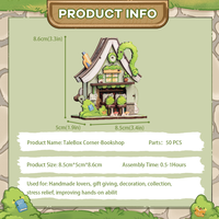 CuteBee 2025 nouveau produit Mini magasin série bricolage Miniature maison CWGA107 3d Puzzle en bois bricolage artisanat Kit 3D Puzzle jouets