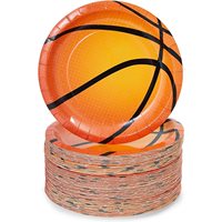Plaque de basket-ball personnalisable OEM sur le thème du sport Fournitures de fête d'anniversaire jetables de 7 pouces Décorations Prix d'usine