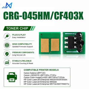 Chip de reinicio de tóner compatible <span class=keywords><strong>CF403X</strong></span> CRG-045HM para cartuchos de tóner Canon MF634Cdw LBP612Cdw HP M252dn M277dw M274n - Product Image 1