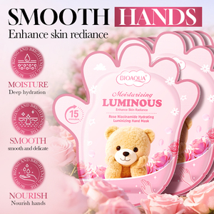 Masque pour les <span class=keywords><strong>mains</strong></span> et les pieds au collagène de rose et à la niacinamide, masque hydratant en profondeur pour nourrir la peau et stimuler l'éclat - Product Image 2