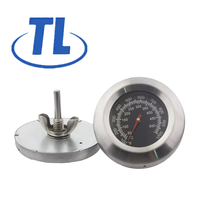 Stainless Steel Barbecue Grill Pointer Temperature Gauge Home Oven Thermometer with Temperature Gauge Controller