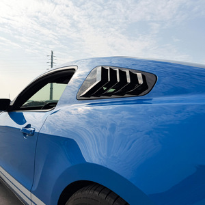 Triangular Louvered Car Sticker For Mustang Mk5 2005-2014 Piano Black Carbon Fiber Texture Adhesive <b>Window</b> <b>Decal</b> - Product Image 1