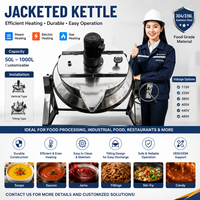 Autocuiseur alimentaire à vapeur/gaz/électrique avec agitateur mélangeur, marmite à double enveloppe, équipement de cuisson pour confiture de fruits