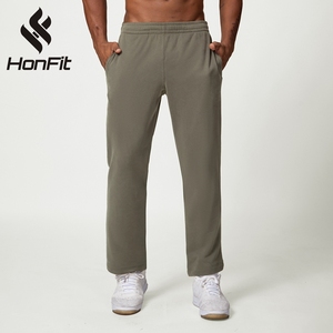 Baggy Jogger pour hommes sport entraînement pantalon droit lourd logo personnalisé homme respirant pantalon de survêtement décontracté - Product Image 1