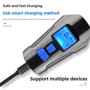 Flash Light Portable Front Light with Horn Bike <b>Torch</b> Rechargeable Speedometer Cycling Flashlight Camping Lamp - Product Image 3