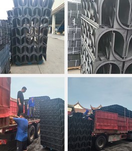 Sotterraneo tipo <span class=keywords><strong>U</strong></span> canale di drenaggio acqua piovana canale di drenaggio per il trattamento delle acque reflue di plastica fosso di drenaggio con la copertura - Product Image 3