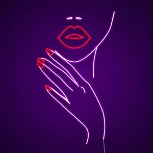 ที่กำหนดเองขนาดใหญ่ไม่มีขั้นต่ำในร่มกลางแจ้งตัดผมใบหน้าขนตาเล็บร้านสักร้านเสริมสวยโลโก้ที่กำหนดเองนีออนเข้าสู่ระบบ - Product Image 1