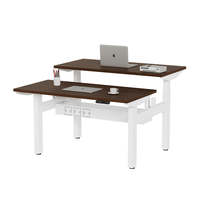 Cadre de bureau électrique dos à dos à double moteur pour ordinateur réglable en hauteur, poste de travail pour 2 personnes, bureau de table