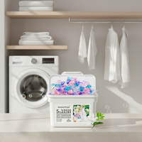 Capsules de lessive écologiques avec densat, perles en forme de gel, parfum floral, film soluble dans l'eau de 8 g pour le nettoyage des vêtements