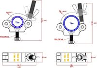 Pince de fixation robuste pour truss, 660 lb, en alliage d'aluminium, pour éclairage DJ, compatible avec les truss de 48-51 mm pour projecteurs et éclairages de scène