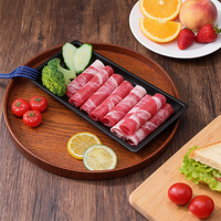 Barquette en plastique PP de qualité alimentaire, compatible micro-ondes, pour emballage de plats à emporter (steak, sushi, gâteau), personnalisable, conteneur alimentaire frais