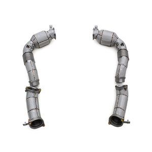 ท่อลงเทอร์โบแบบตรงรุ่นสำหรับ BMW X5 M60i 4.4TT 2024 พร้อมเฮดเดอร์แบบสปอร์ตและแคตตาไลติก 200 เซลล์ ท่อเชื่อมต่อ M60i ท่อลงไอเสียแบบสตรีท - Product Image 1