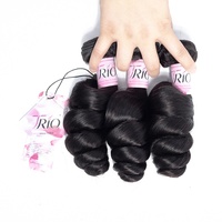 Lot de mèches à clipser en cheveux péruviens, ondulation lâche, effet moussant, 1005g, origine Henan, pouvant être permanentées, vente en gros