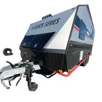 HQ19 TOY HAULER Suspensi Independen Camper Caravans Travel RV off Road Caravans