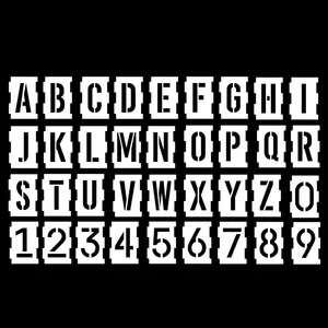 プラスチック製の文字ステンシルアルファベット番号ステンシルテンプレートペン用ステンシルの描画