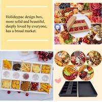 50 ensembles fruits collation nourriture papier plateau sushi repas conteneur à emporter boîte de nourriture avec 2oz sauce porte-gobelet pour salade déjeuner voyage pique-nique