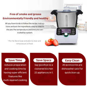Procesador <span class=keywords><strong>de</strong></span> alimentos eléctrico multifuncional con aplicación Wifi, máquina <span class=keywords><strong>de</strong></span> cocina automática, termómetro - Product Image 2
