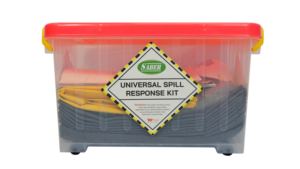 Kit universal compacto SABER para derrames de 10 litros con caja transparente para pequeños derrames de líquidos mixtos de 10 litros - Product Image 2