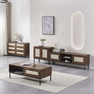 कस्टम विंटेज रतन बुना हुआ घर डाइनिंग साइड कैबिनेट लिविंग रूम सजावट फर्नीचर - Product Image 4