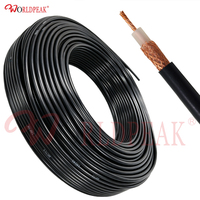 Cable Coaxial RF RG213 de 50 Ohmios y Baja Pérdida para Radioaficionados, HF, VHF, Antena de Vehículo Marino, Estación Base y Alimentador Exterior