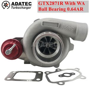 GEN <span class=keywords><strong>2</strong></span> charger Turbocharger T25-5bolts 0.64AR 816365-5001S 54mm roda Billet keramik bantalan bola dengan Wastegate Supercharger - Product Image 2