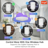Válvula Termostática Inteligente Programable para Radiador Tuya ZigBee 3.0, Controlador de Temperatura con Control por Voz de Alexa