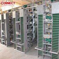 Cages industrielles pour poules pondeuses en batterie pour grand projet avicole Équipement automatique d'élevage de volaille avec système de ponte