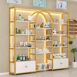 ชั้นวางเครื่องสำอางแบบสองด้าน K พร้อมตู้เก็บของสำหรับร้านเสริมสวย ร้านค้าปลีก และร้านขายเครื่องสำอาง - Product Image 5