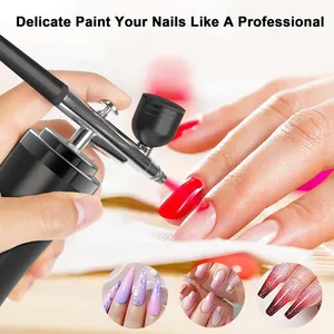 Airbrush Nail with <b>Compressor</b> for Nails Art Painting Cake Decoration Portable Airbrush with <b>Compressor</b> <b>Air</b> Brush Nails Spray - Product Image 6