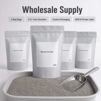 Litière pour chat à base de minéraux de sodium, sans parfum, sans formaldéhyde, hautement absorbante, granulats solides qui ne collent jamais au fond, 99 % sans poussière, pour chats