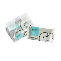 Lingettes humides pour bébés, jetables, pour le soin quotidien de la peau sensible, emballage personnalisé avec impression de dessins animés