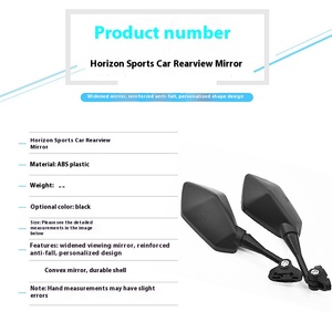 Accessoires <span class=keywords><strong>de</strong></span> moto: rétroviseur Street Run Horizon, rétroviseur réfléchissant, rétroviseur convexe <span class=keywords><strong>de</strong></span> course sur route - Product Image 6