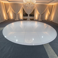 Panneau de sol de danse professionnel, moderne, luxueux, élégant, romantique, simple, 24 pieds x 24 pieds, avec cadre en aluminium blanc brillant, le plus vendu