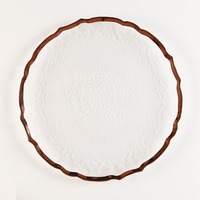13 pouces clair mariage or perle assiettes en verre chargeur assiettes ensemble pour la décoration de mariage