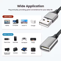 1,2 M 4 en 1 Dual USB2.0 Cable de alimentación Extensión Datos de carga Adaptador OTG Divisor USB Macho a USB Hembra Cable de extensión