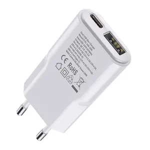 Kaynak üreticisi 2 pin ultra ince ab 20W iphone hızlı şarj cihazı