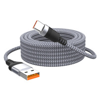 Kabel Data USB-A ke Type-C dengan Anyaman Tembaga Murni dan Pengisian Cepat serta Transfer Data untuk Perangkat Android OPPO OnePlus.