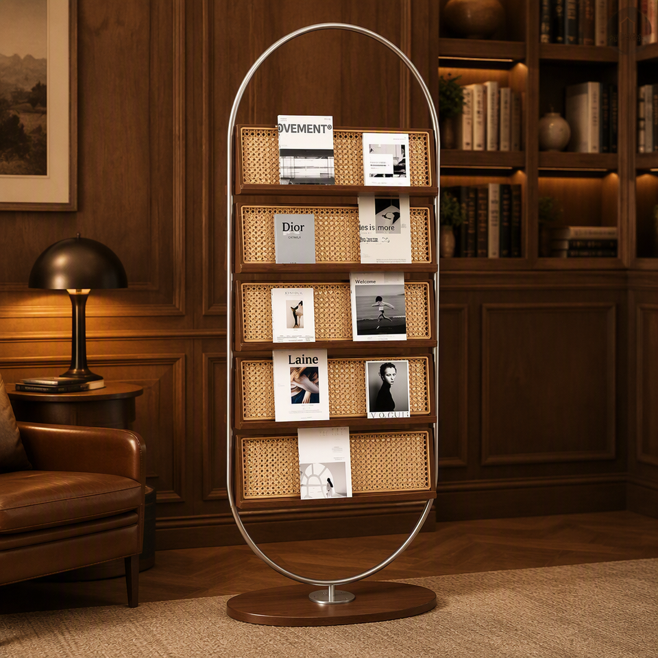 Bauhaus-style French Mid-Century Modern Light-Luxury Solid Wood Book ...