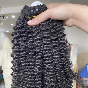 Deep Curly Raw Human Hair Bundles Double Weft Raw Hair Bundle Luxury Cuticle Aligned Burmese Curly Bundles - Product Image 1