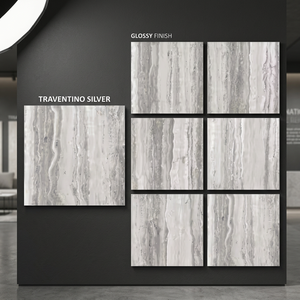 Azulejos de Porcelana Esmaltada Brillante Apollo Beige 800x800mm, Colección Elegante de Pisos de Mármol Beige - Product Image 2