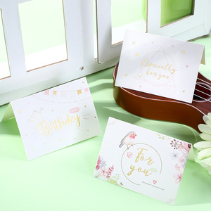 Tarjetas de Felicitación Minimalistas con Impresión Personalizada y Estampado Dorado para el Día de la Madre, Tarjetas de Felicitación de Lujo para Año Nuevo con Mejores Deseos - Product Image 1